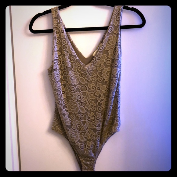 Vneck Tank Laced Bodysuit - Picture 1 of 4